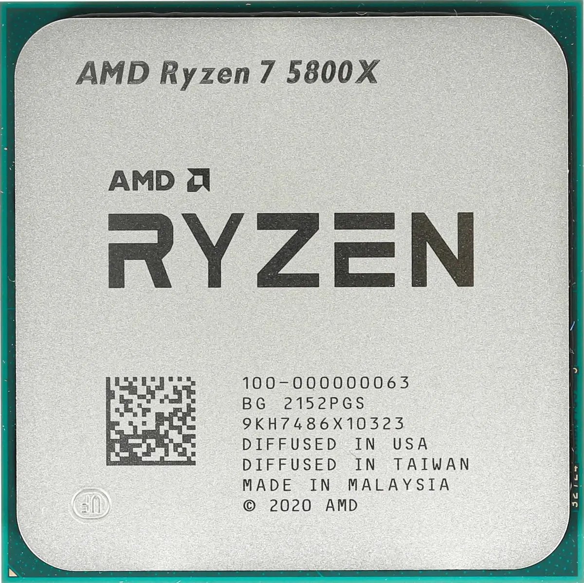 Процессор AMD Ryzen 7 5800X 3,8Гц (4,7ГГц Turbo) Zen 3 8/16  4MB L2 32MB L3 105W AM4 100-000000063