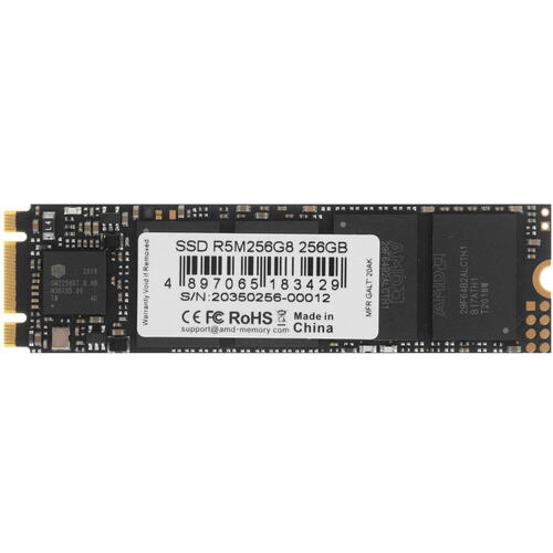 Твердотельный накопитель  256GB SSD AMD RADEON R5 M.2 2280 SATAIII R550MB/s W469MB/s R5M256G8