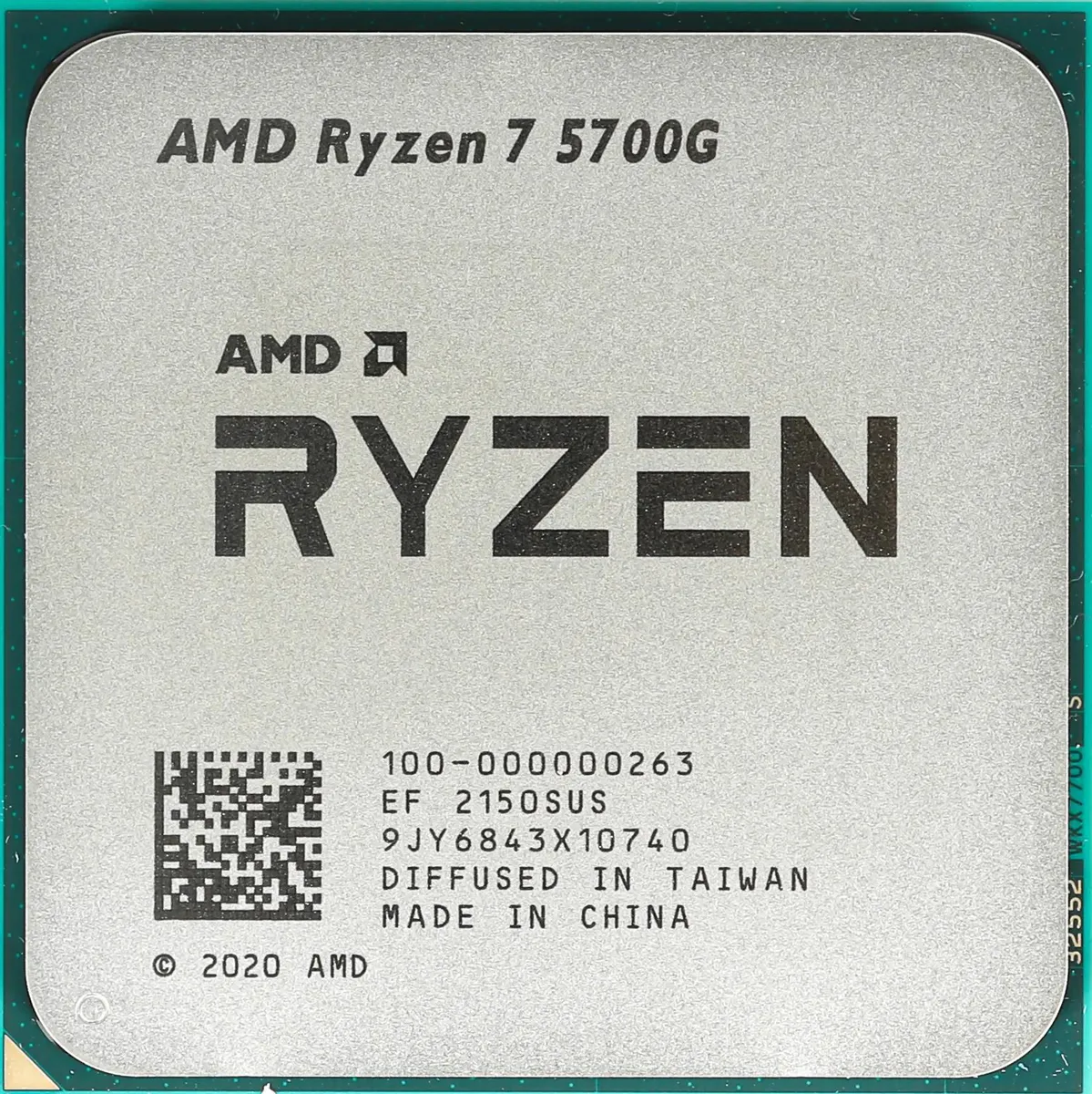 Процессор AMD Ryzen 7 5700G 3,8Гц (4,6ГГц Turbo) AM4 7nm 8/12/8 4Mb L3 16Mb 65W OEM 100-000000263