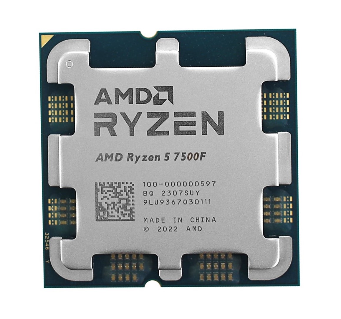 Процессор AMD Ryzen 5 7500F 3,7Гц (5,0ГГц Turbo) 6C/12T 32MB L3 65W-85W AM5 OEM 100-000000597