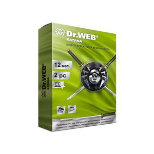 Электронная лицензия (ESD ключ) Dr.Web Katana 12М 2 ПК новая