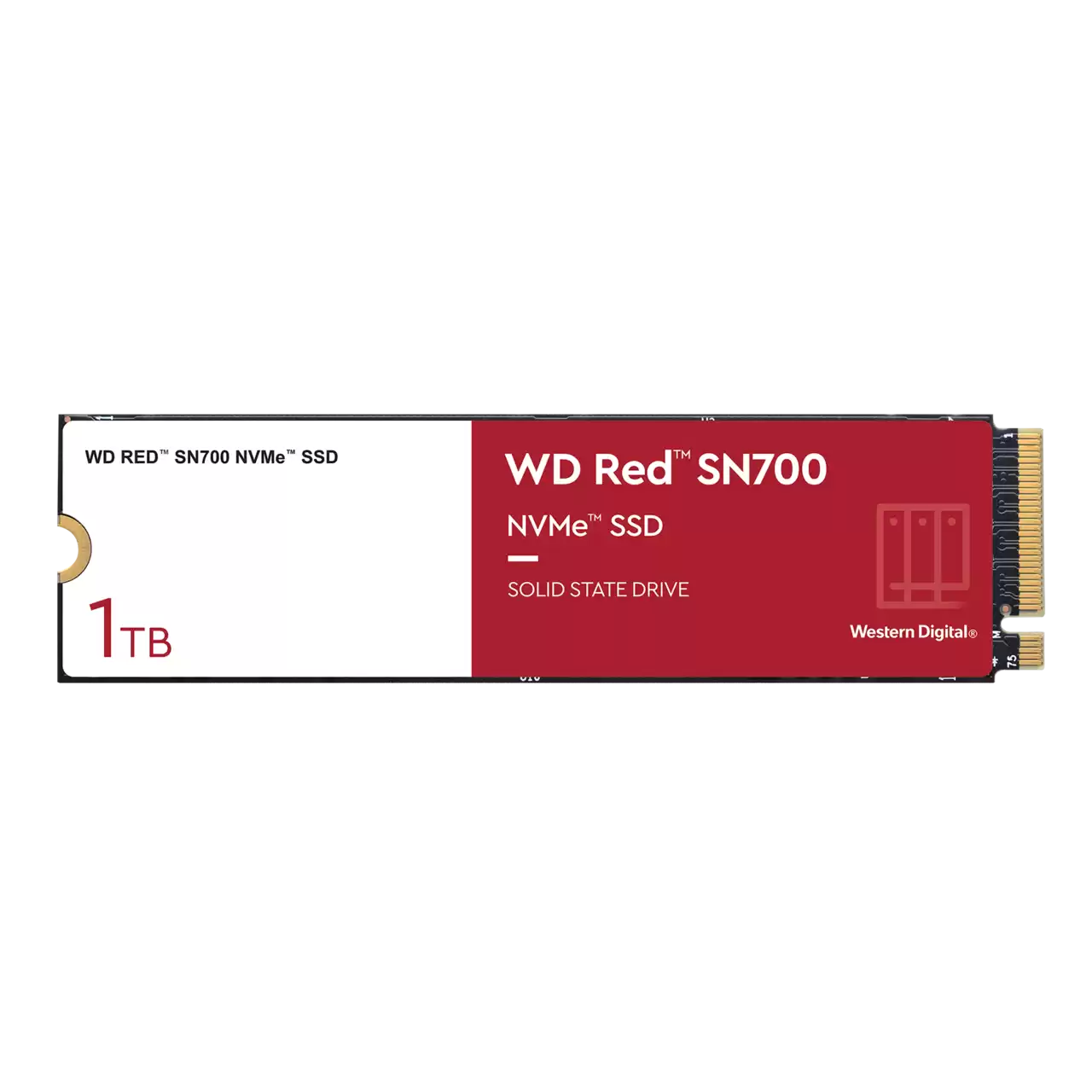 Твердотельный накопитель 1000GB SSD WD RED SN700 NVMe M.2 PCI-E R3430Mb/s, W3000MB/s WDS100T1R0C