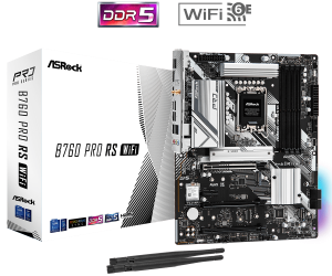 Материнская плата ASRock B760 PRO RS WIFI LGA1700 4xDDR5 4xSATA RAID 2xM.2 HDMI DP eDP ATX
