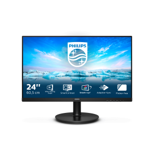 Монитор LCD 23.8'' [16:9] 1920х1080(FHD) VA, nonGLARE, 75 Hz, 250 cd/m2, H178°/V178°, 3000:1, 16.7M, 4ms, VGA, HDMI, DP, Tilt, Speakers, 3Y, Black