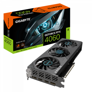 Видеокарта Gigabyte GeForce RTX 4060 Eagle OC, 8Gb GDDR6, 128 bit, DisplayPort x2, HDMI x2, BOX