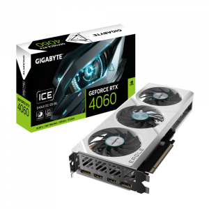 Видеокарта Gigabyte GV-N5060EAGLEOC ICE-8GD 1.0  1.0, 8Gb GDDR7, 128 Bit, HDMI, DP, WHITE, BOX