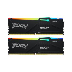 Оперативная память  16GB Kit (2x8) DDR5 5200MHz Kingston FURY Beast RGB EXPO CL36 KF552C36BBEAK2-16