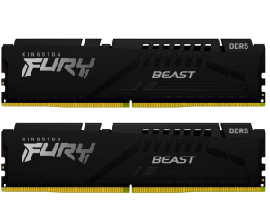 Оперативная память  32GB Kit (2x16) DDR5 6000MHz Kingston FURY Beast Black XMP CL30 KF560C30BBK2-32