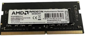 Оперативная память для ноутбука AMD Radeon R7  4GB DDR4 2666Mhz SO-DIMM R744G2606S1S-U Retail Pack